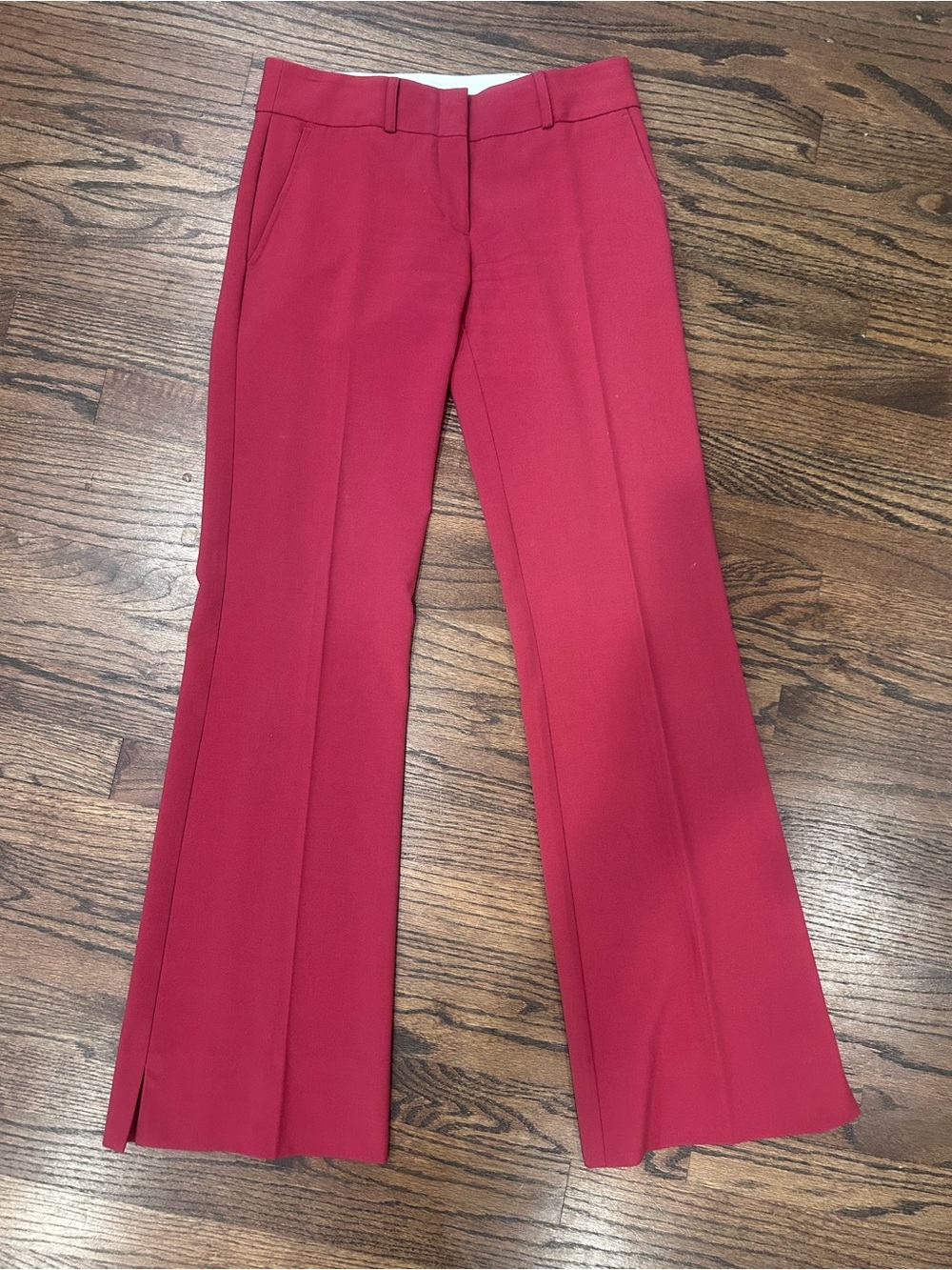 BCBGMaxAzria Red Boot-Cut Dress Pants